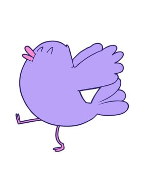 Kanat çırpan kuşun hareket animasyonunu oynat