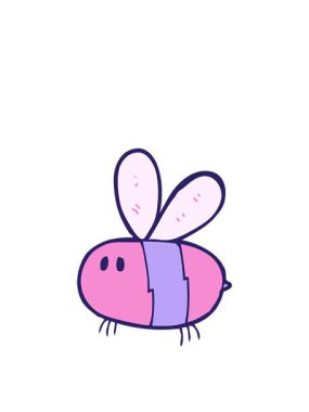 Mutlu vızıldayan arı hareketli animasyonu