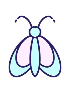 bir kelebeğin basit cesur çiziminin animasyonunu bob ve duraklat