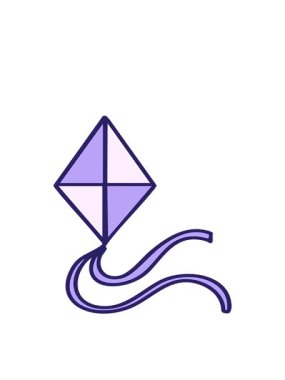 Brezilya uçurtmasının havada hareketli animasyonu