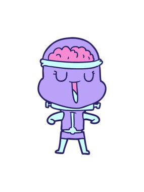 Mutlu robot çizgi filminin ışık efektleri