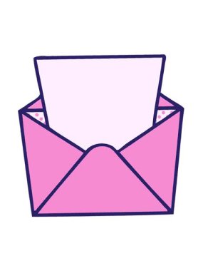 Zarfın içinde çizgi roman tarzı tuhaf çizgi film dolarının hareketli animasyonunu oynat