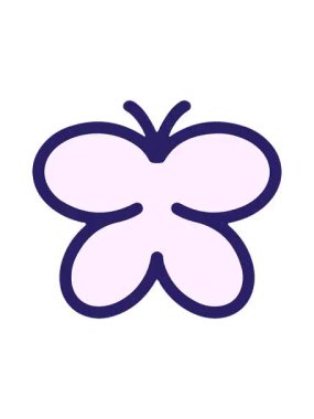 Basit ve cesur kelebek çizgi filminin efekt animasyonunu göster