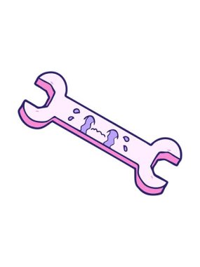 çizgi film ağlama anahtarının hareketli animasyonu