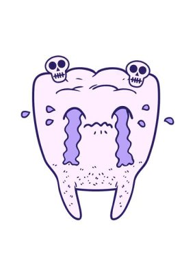 Ağlayan çizgi film karakterlerinin kafatası animasyonları.