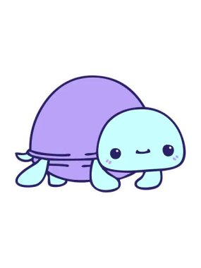 Kaplumbağa çizgi filminin pixelize etkisi