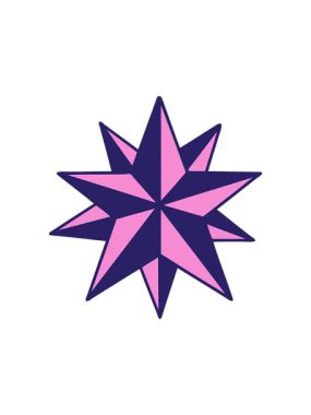 Bir yıldızın geleneksel tarzının dikkat çekici animasyonu