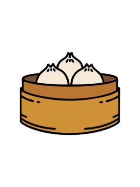 Dikkatle Japon hamur köftelerini dairesel bir buharlı tencerede yakalıyorum.