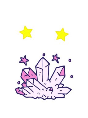 dönen yıldızlar çizgi film animasyonları karalama kristal parıldıyor