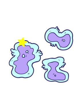 Parlayan yıldızlar çizgi film mikroplarının animasyonunu etkiler.