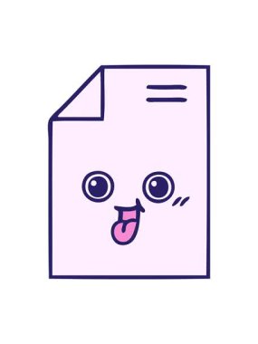 Bir kağıt yaprağının sevimli çizgi filminin dönen hareketli animasyonu