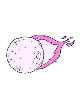 Çizgi film meteoritinin canlandırmasını salla ve durdur