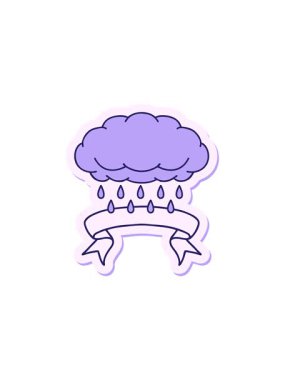 Yıldız patlaması etkisi, yağmur sancağıyla dövme stili yapıştırması