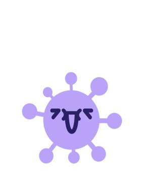 Sevimli gülen virüsün animasyonunu genişletiyorum.