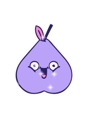 Yeşil armut çiziminin karikatür efekti