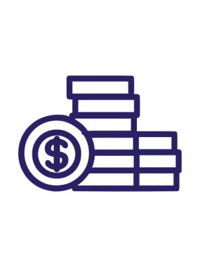 yığılmış para simgesi simgesinin hareketli canlandırması