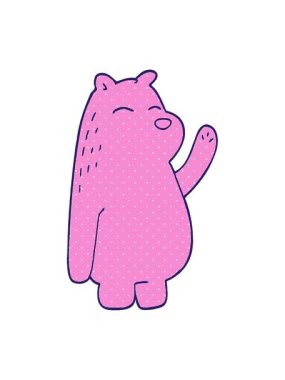 Karikatür karikatür karalama kutup ayısının sallanışını salla ve durdur