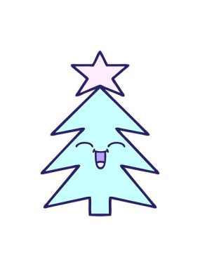 Noel ağacı çizgi filminin hareketli animasyonu.