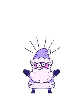 Geleneksel dövme stili Noel Baba 'nın hareketli canlandırması