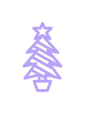 Yılbaşı ağacı simgesinin titreyen hareketi simgesi