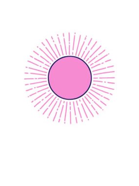 Bir güneşin dövmesel görüntüsünün yükselişi ve yüzüşü