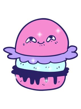 Çizgi film fast food hamburgerinin simli etkisi