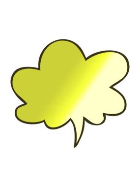 Çizgi film konuşma baloncuğunun renk animasyonunu pürüzsüz bir gradyan stilde konuşma baloncuğuyla değiştiriyor