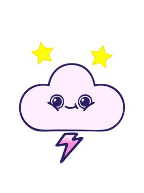 dönen yıldızlar fırtına bulutunun gölgeli çizgi filmlerinin animasyonları