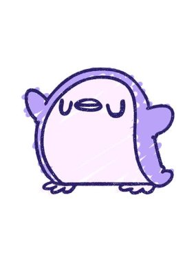 Penguen Tebeşir Çizim Tasarımı 'nın animasyonunu güçlendir