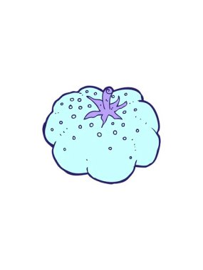 Çizgi film domates çiziminin yıldız patlaması etkisi animasyonu