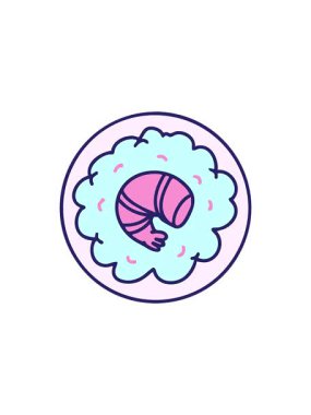 Isınan bir kase Brezilya Vatapa çiziminin satış animasyonu