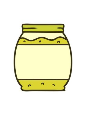 Çilek reçelinin el çiziminin renk değişimi