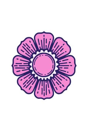 Dövme stili dekoratif çiçeğin animasyonunu genişletiyor