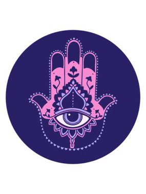 Bir hamza tasarımının ikonik dövme şeklindeki görüntüsünün titreşimli hareketi