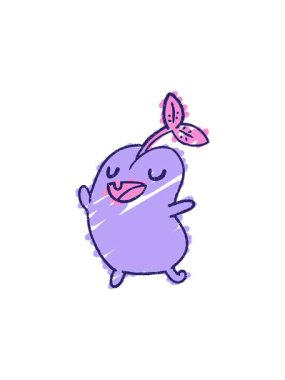 filizlenen fasulye tebeşiri çiziminin radyoaktif parlak animasyonu