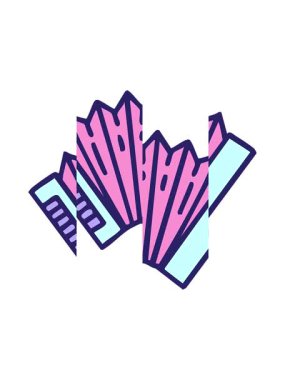 Geleneksel bir akordeon Brezilya enstrümanının bölünmüş hareket animasyonu