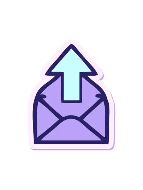 Oklu şirin bir karikatür zarfının efekt canlandırması