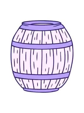 Titreyen hareket, ahşap bir fıçının el çizimi animasyonu.