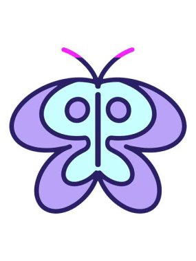 Basit ve sevimli kelebek çiziminin animasyonunu çalıştır