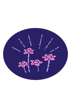 Dövme tarzı bir çiçeğin büyüyen ikonunun hareketli animasyonu