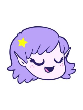 Parıldayan yıldızlar bir elf kızının çizgi filmini canlandırır.