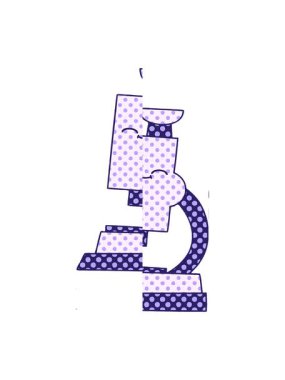 Bir mikroskop çizgi filminin bölünmüş hareket animasyonu