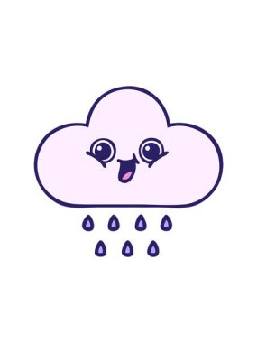 Tatlı yağmur bulutunun hareketli animasyonu