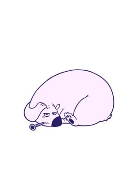 Yanıp sönen radyal çizgiler hasta kutup ayısı çizgi filminin animasyonu