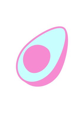 avokado illüstrasyon tasarımının basınçlı animasyonu