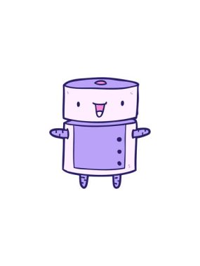 Tatlı robot çizgi film animasyonunun bölünme etkisi