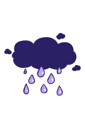 karikatür bulutu yağmurunun hareketli animasyonu