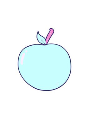 Elma karikatürünün hareketli animasyonu