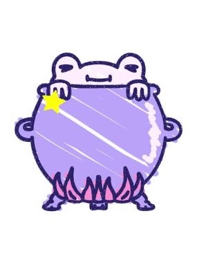 Parlayan yıldızlar Kazan Kurbağa Tebeşiri Çiziminin animasyonunu etkiler