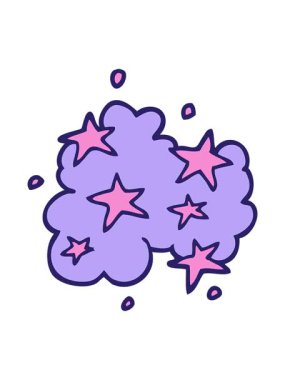 Çizgi filmin animasyonunu salla ve durdur. Sihirli bulut.